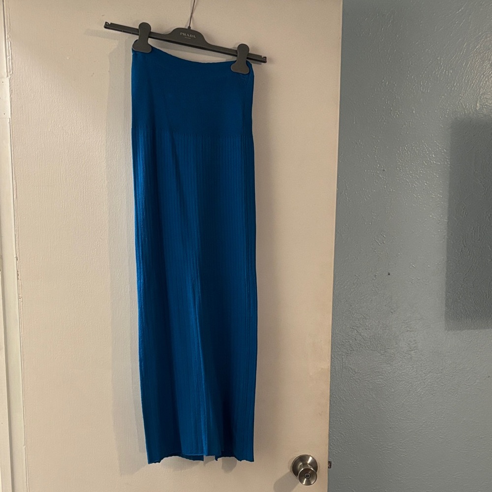 Free People Deep Blue Maxi Skirt